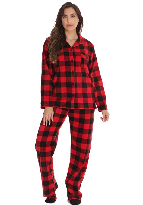 fleece buffalo plaid pajamas